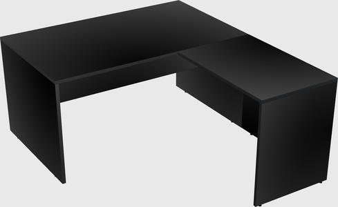 L-shaped office desk