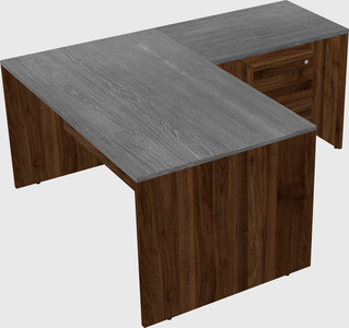 L-shaped office desk