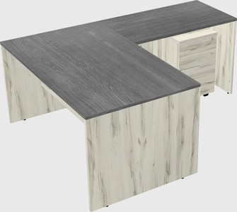 L-shaped office desk