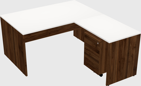 L-shaped office desk