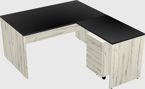 L-shaped office desk