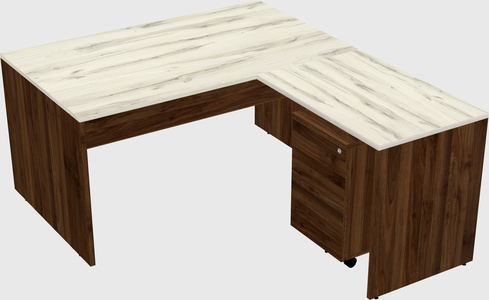L-shaped office desk