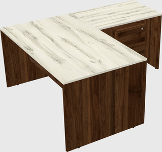 L-shaped office desk
