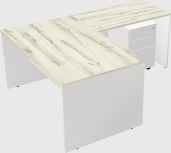 L-shaped office desk