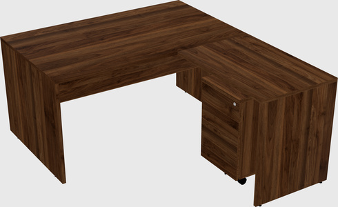 L-shaped office desk