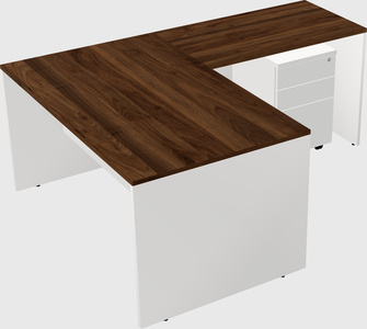 L-shaped office desk