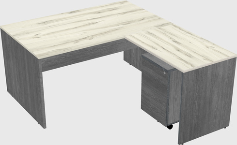 L-shaped office desk