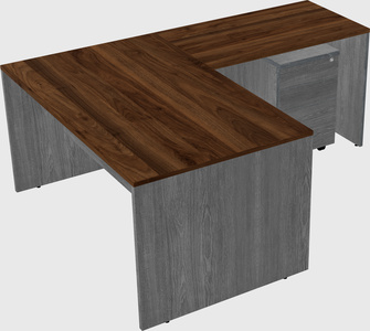 L-shaped office desk