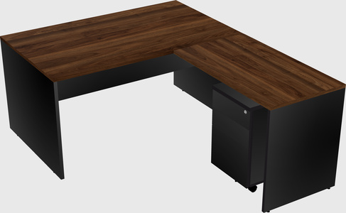 L-shaped office desk