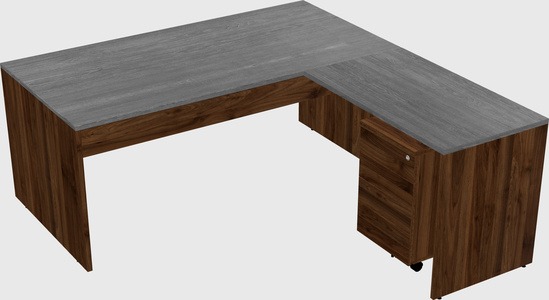 L-shaped office desk