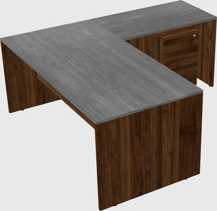 L-shaped office desk