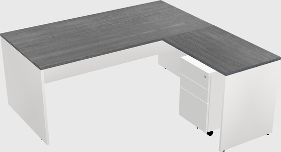 L-shaped office desk