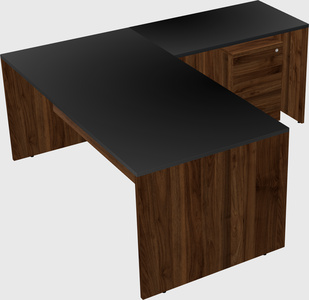 L-shaped office desk