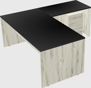 L-shaped office desk