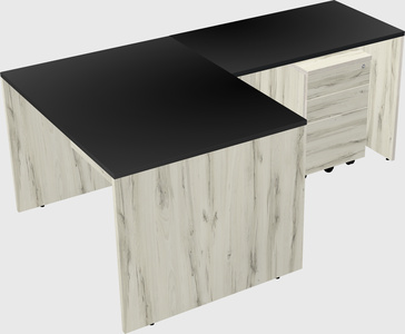 L-shaped office desk