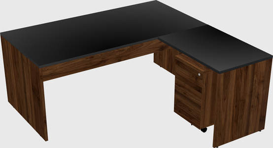 Mesa de escritório em forma de l