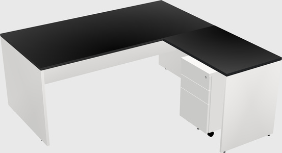 L-shaped office desk