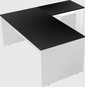 L-shaped office desk