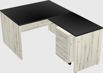 L-shaped office desk