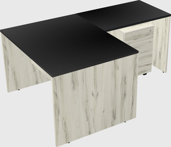 L-shaped office desk