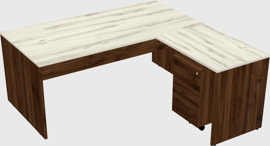 L-shaped office desk