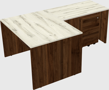 L-shaped office desk