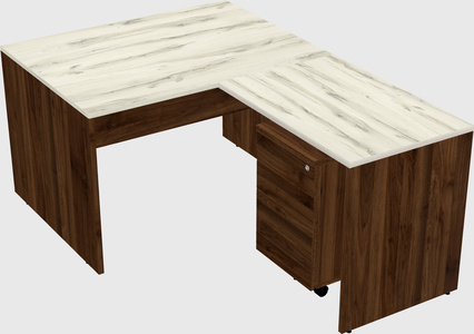 L-shaped office desk