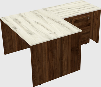 L-shaped office desk
