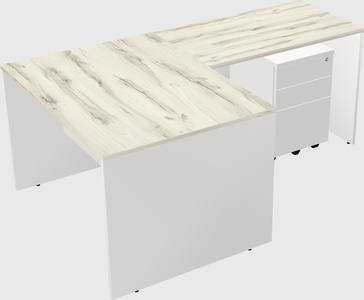 L-shaped office desk