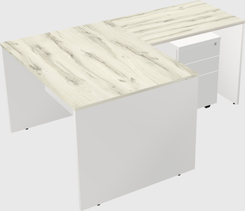 L-shaped office desk