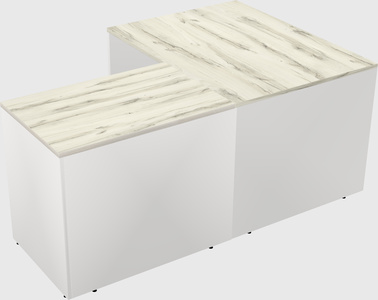 L-shaped office desk