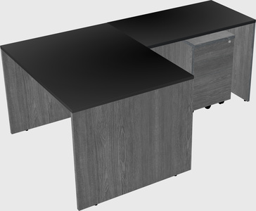 L-shaped office desk