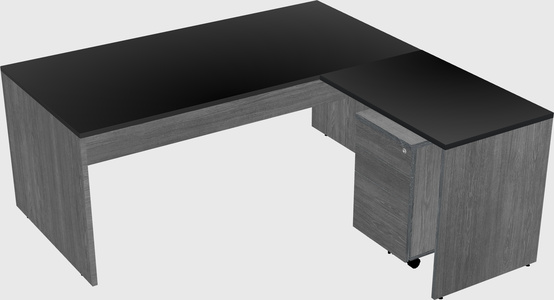 L-shaped office desk