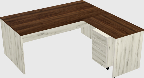 L-shaped office desk