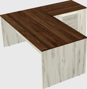 L-shaped office desk