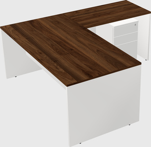L-shaped office desk