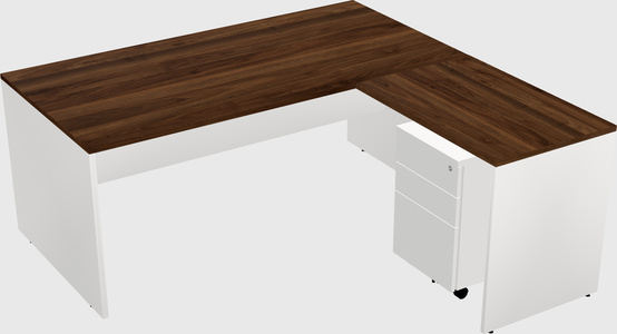 L-shaped office desk