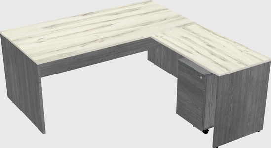 L-shaped office desk
