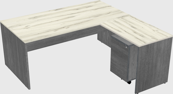 L-shaped office desk