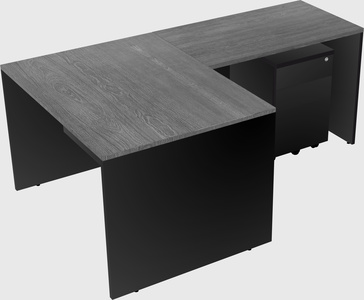 L-shaped office desk