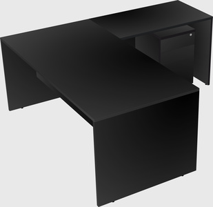 L-shaped office desk