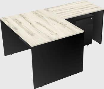 L-shaped office desk