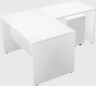 L-shaped office desk