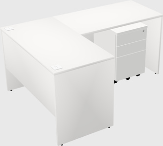 L-shaped office desk