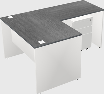 L-shaped office desk