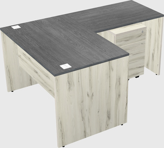 L-shaped office desk