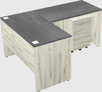 L-shaped office desk