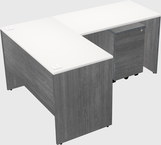 L-shaped office desk