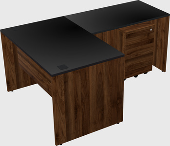 L-shaped office desk