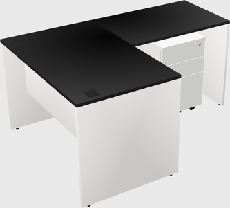 L-shaped office desk